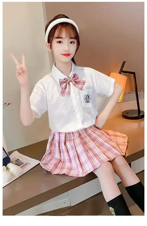 小米(mi)米家通用女童连衣裙夏季儿童jk制服套装洋气公主裙子夏装