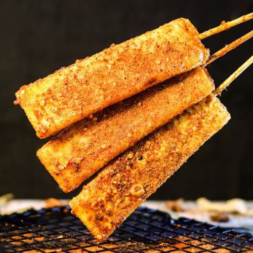 年糕网红脆皮烧烤小串商用油炸小吃韩式半成品年糕