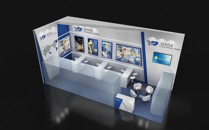 企业展位展会 3d 效果图设计