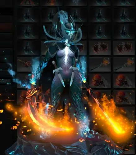 dota2 尊享 无双诡魅 幻影刺客 幻刺 pa至宝 全解锁红刀 满特效