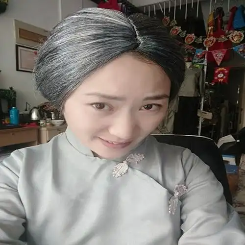 中式古典老奶奶演出服新款江姐服装舞台话剧假发红梅赞民国民族风