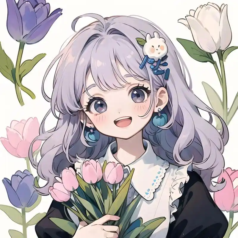 卡通动漫女生头像分享郁金香.#动漫女头 #二次元ai绘画 # - 抖音