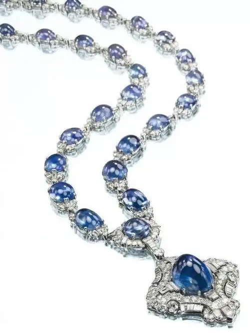 宝格丽出品蓝宝石钻石苏托尔项链