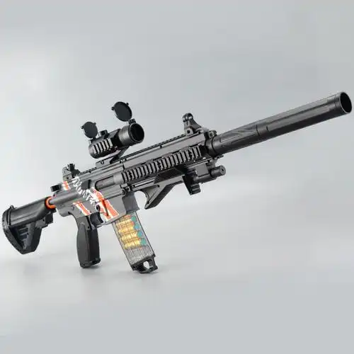 乐辉m416电动连发自动抛壳软弹手自一体儿童玩具枪男孩机关抢模型