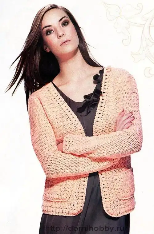 钩针编织:钩编桃外套