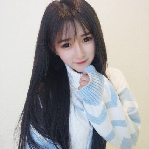 网红假发女长直发空气刘海蓬松自然长发全头套修脸气质学生发型