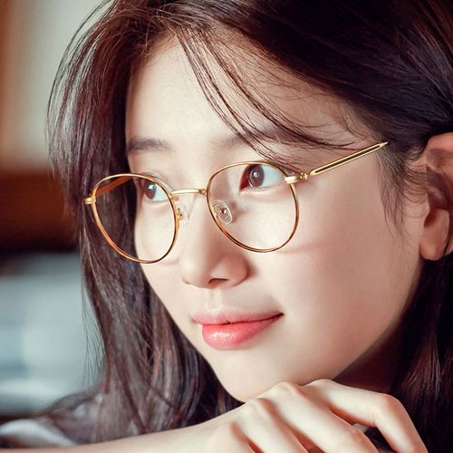 秀智同款素颜神器眼镜女韩版潮ins小脸网红款近视圆形金丝眼镜框