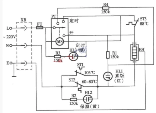 高压锅电路接线图