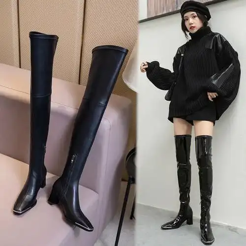 超长过膝长靴高跟大腿靴