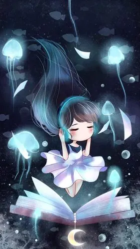 唯美清新文字控q图版本简约时尚布艺原创卡通漫画手绘插画动漫可爱