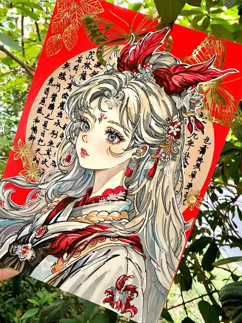 《凤碟》手绘国风女漫人物(内附步骤图)