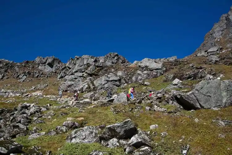 徒步13km,上升海拔600米 ,下降海拔900米必须要在1点前翻越多雄拉山口