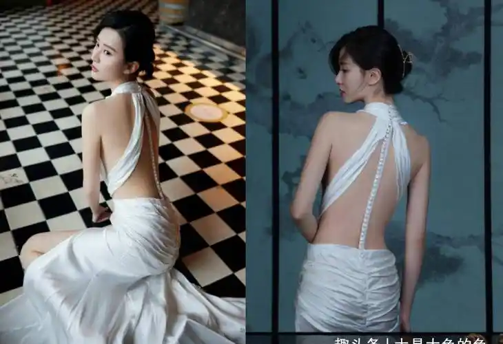 乔欣的写真大片来了,穿红裙大秀时尚美背,自称:背都是拗出来的_作品
