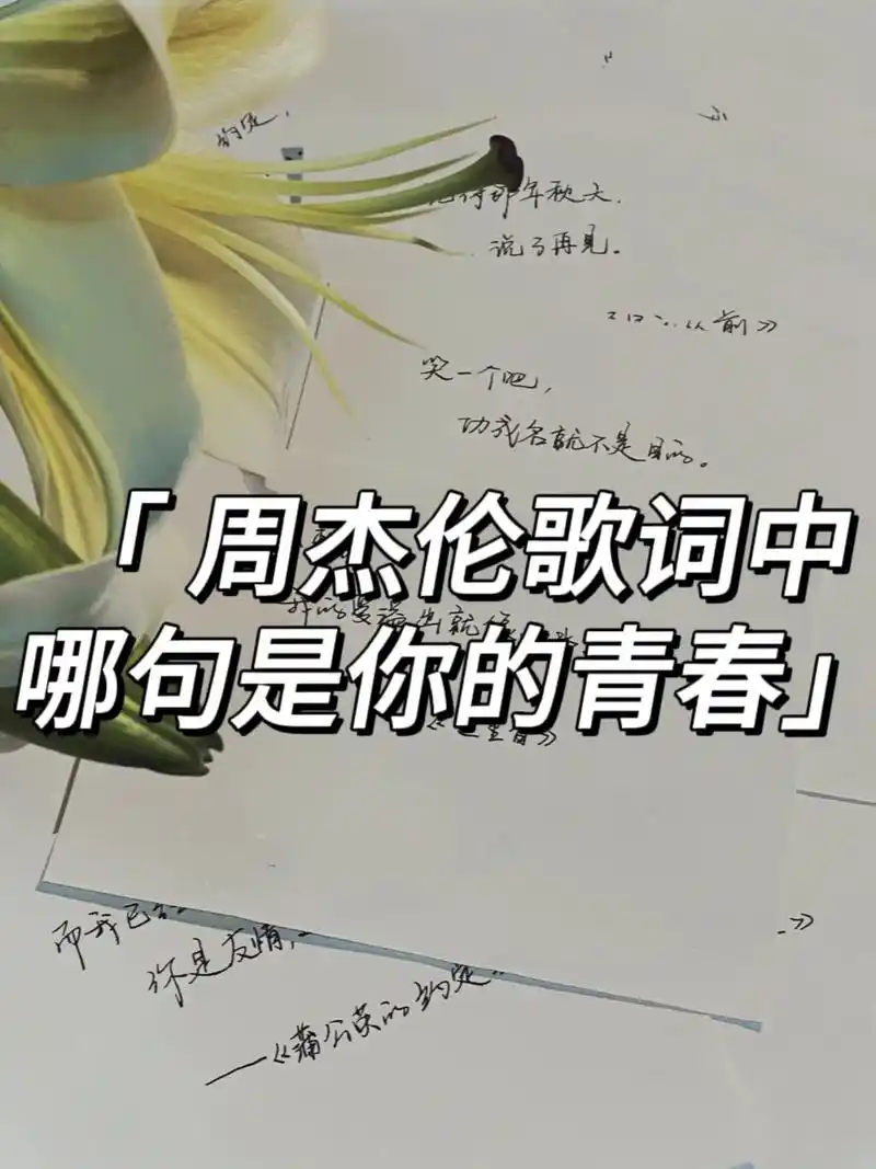 周杰伦歌词中哪句是你的青春.05 《一路向北》 我一路向北, - 抖音