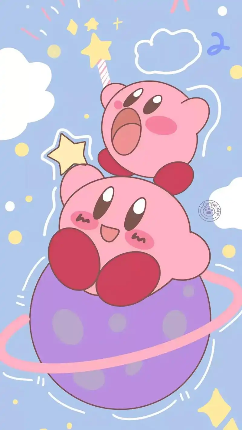 可爱壁纸 #少女心壁纸 #可爱背景图 #星之卡比  这么可 - 抖音