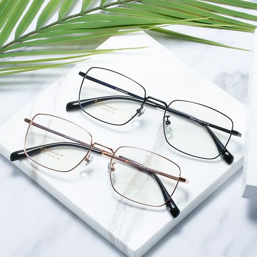 专业配镜新款β钛光学架全框架男女通用金色简约气质光学眼镜可配
