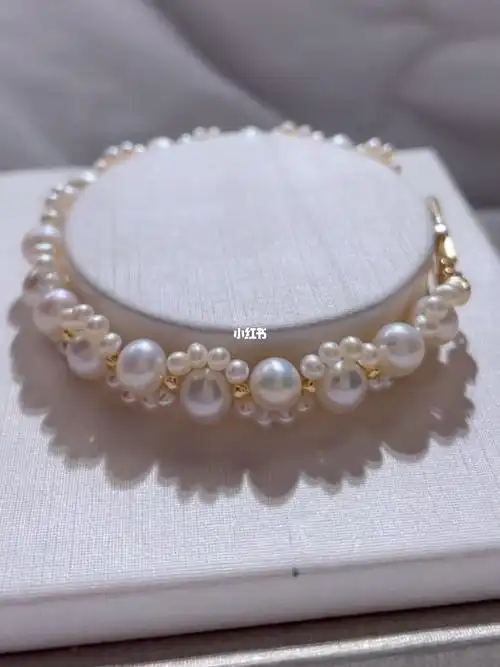 珍珠编制手链diy教程