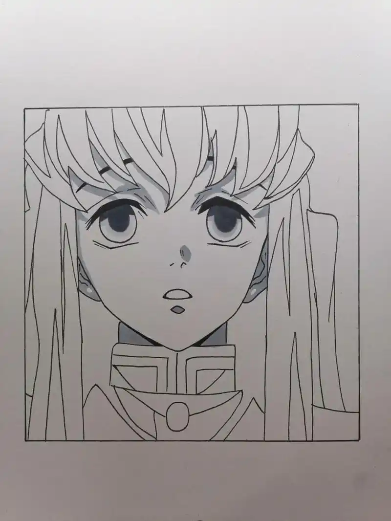 霞柱过程 #鬼灭之刃# #手绘教程# #霞柱