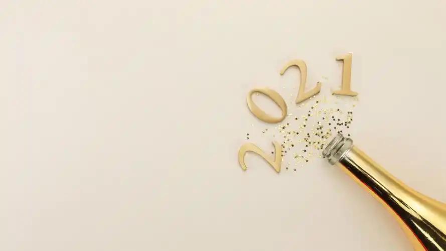 庆祝2021年简约创意壁纸 来源摄图网