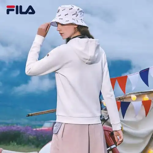 fila斐乐女子连帽卫衣2020秋季新款基础logo运动卫衣