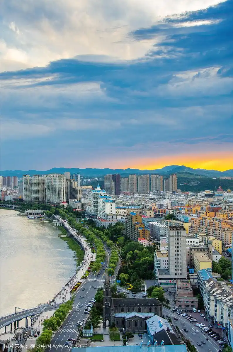 吉林市俯视局部风光