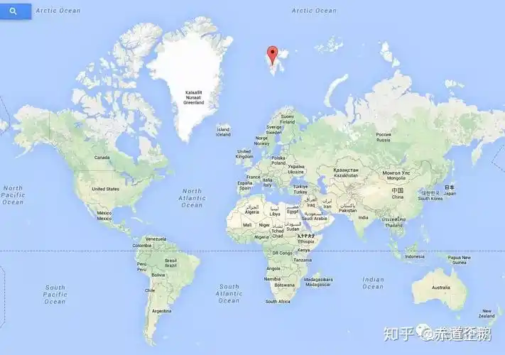 svalbard/斯瓦尔巴群岛坐落在欧洲大陆北方,在挪威大陆与北极点中间