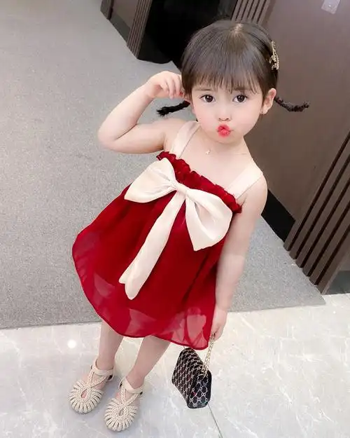韩系女童连衣裙夏季儿童小女孩吊带暮云纱公主裙子洋气女宝宝夏装