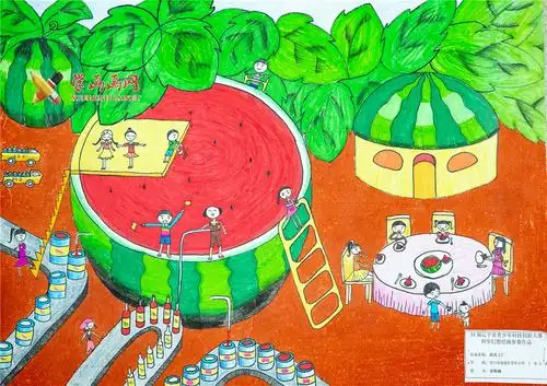 首页 儿童画 科幻画导读:         绘画创意说明:我的灵感来源:我喜欢