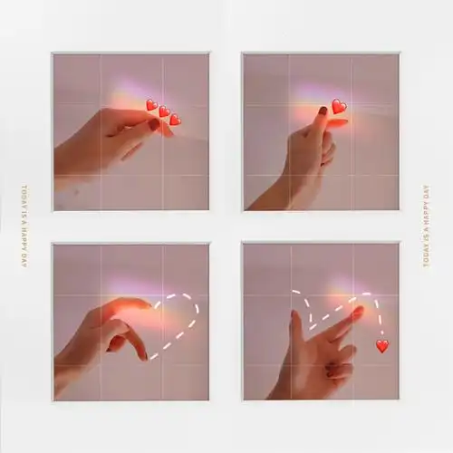 年度最爱的78ins爱心手势