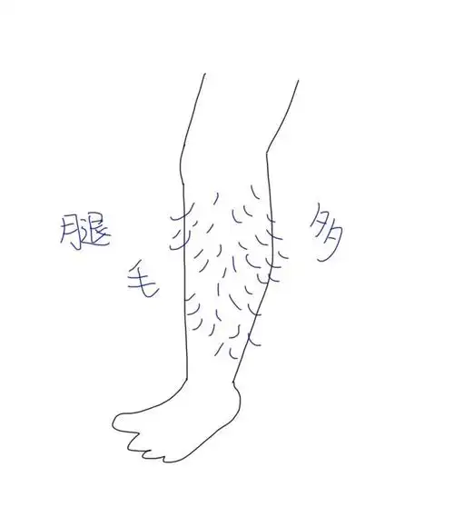 不热是不可能的,但之所以不穿短裤,"因为腿毛太多了".