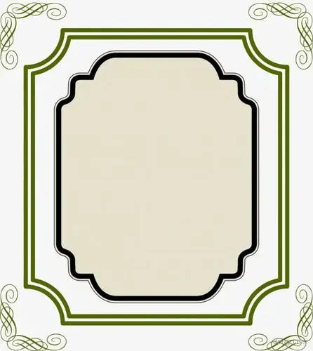 矢量花纹边框沙漠色驼色方形