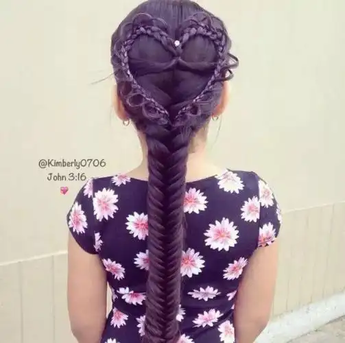 儿童中长发古风发型教程小女孩碎发太多,这样编发不挡视线,太漂亮了一