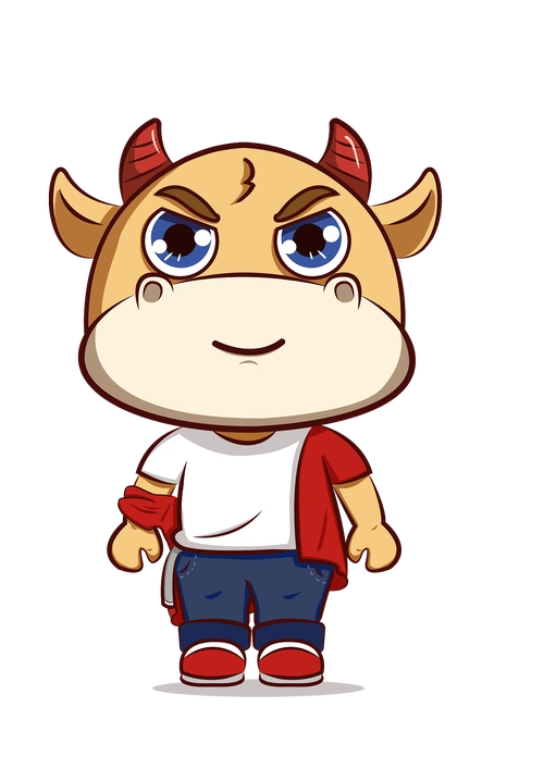 牛ip形象设定 表情包_sunjoan-站酷zcool