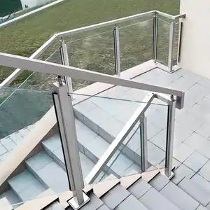 楼梯扶手护栏别墅室内家用现代简约阳台玻璃护栏不锈钢栏杆立柱