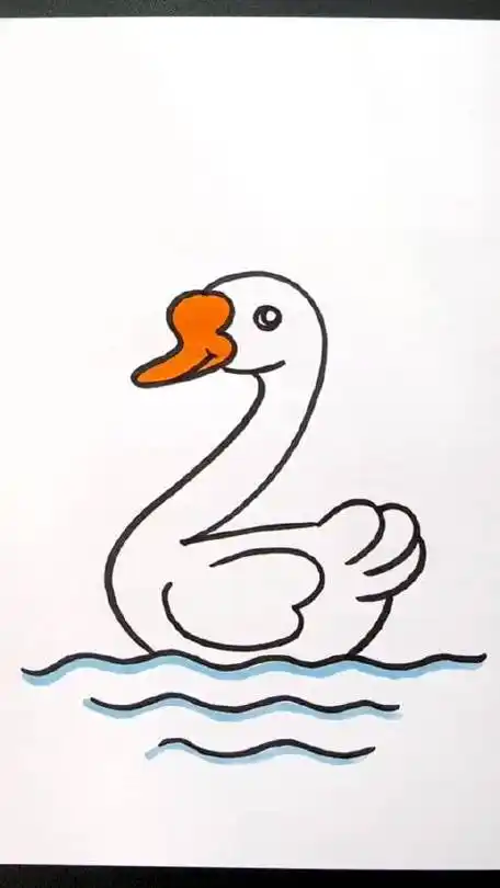 跟我一起来画大白鹅#简笔画#秒懂创意的微博视频