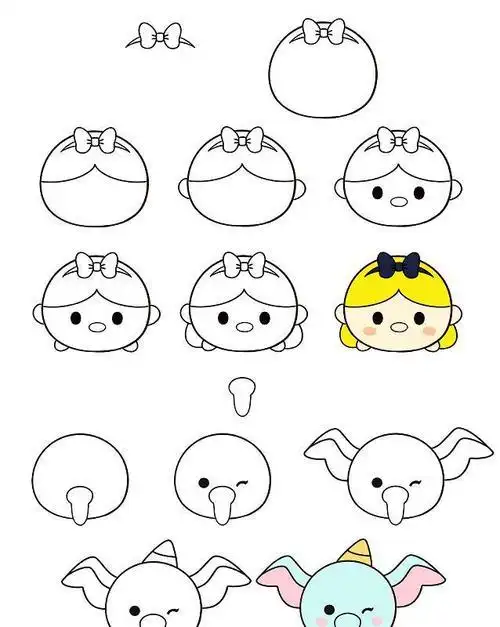 迪士尼系列简笔画简单又有趣