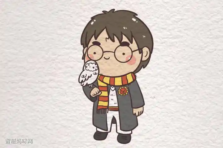 哈利波特简笔画画法步骤-图8