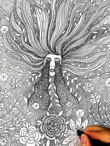 黑白点绘插画|插画|艺术插画|木仪 - 原创作品 - 站酷 (zcool)