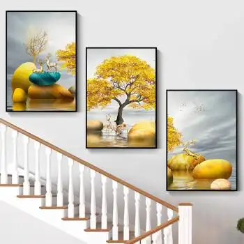 景超富康楼梯挂画楼梯间墙面装饰画复式楼走廊玄关转角墙壁画楼道过道