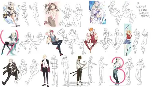 日系人体比例练习-动漫人物入门训练