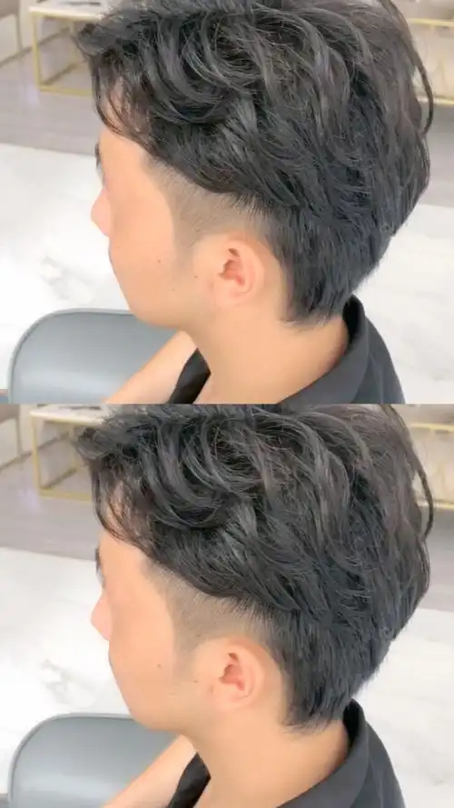 男37分蝴蝶烫,建议5–8厘米,体现轮廊立体感