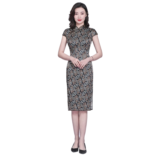 钱塘佳人2020真丝旗袍中长改良复古民国国老上海旗袍