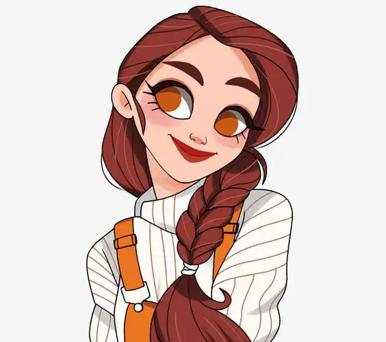 女孩 卡通 孩子 可爱 长发 欧美风