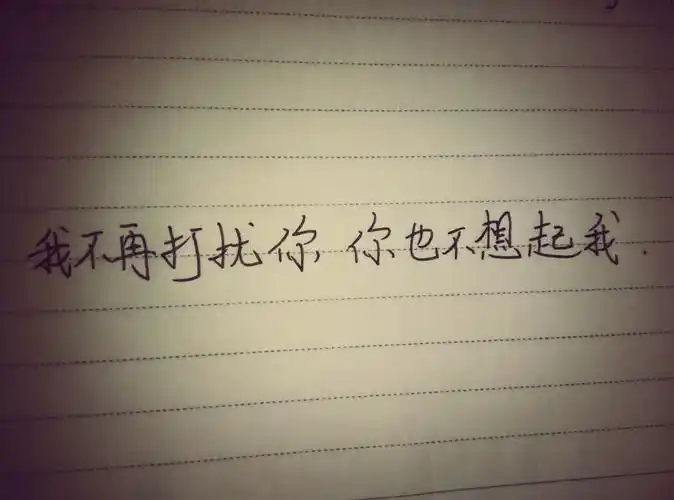 我不再打扰你 你也不想起我
