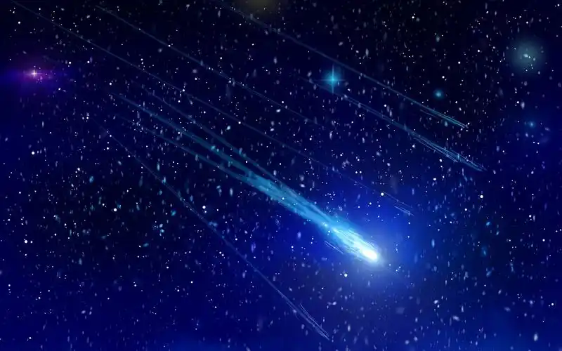 流星,太空,蓝光