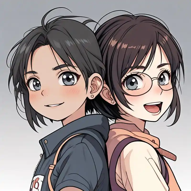 姐弟头像91酷酷弟弟与萌萌姐姐 太喜欢这种姐弟头像啦!