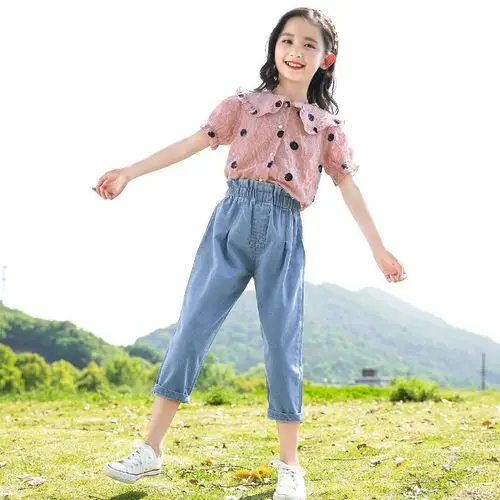 网红夏装女童套装2020新款夏季洋气10中童大童12岁女孩时髦两件套