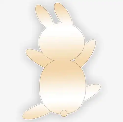 默默努力的兔子背影