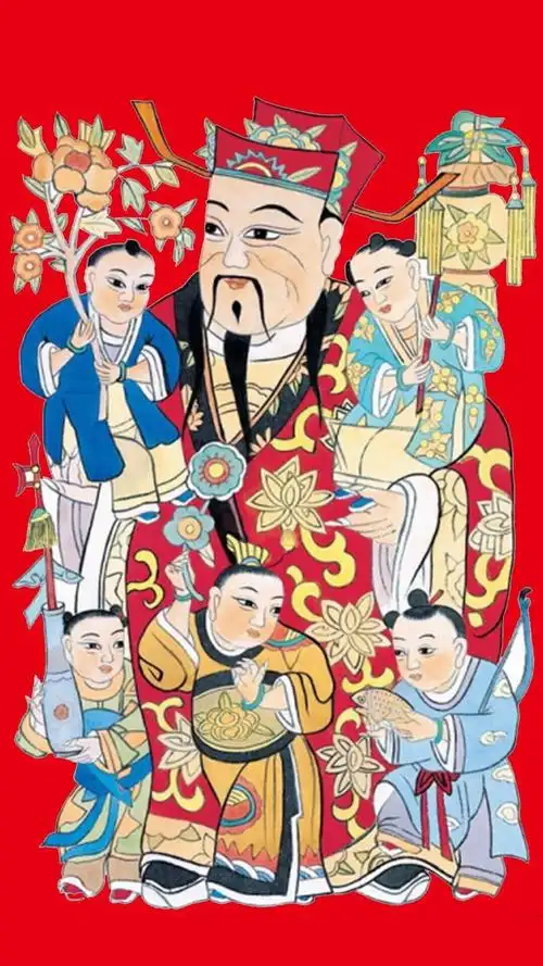 网上收集的一组财神手机壁纸点赞评论转发2019猪事顺利财貌双全