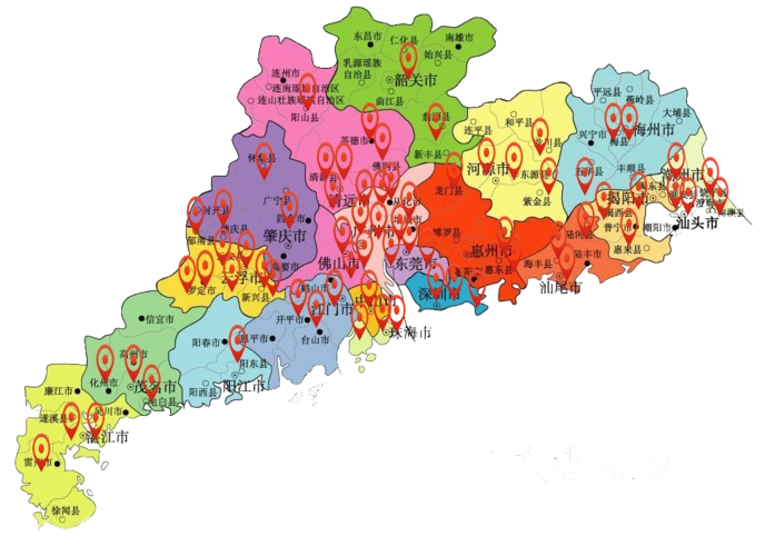 广东省业务地图